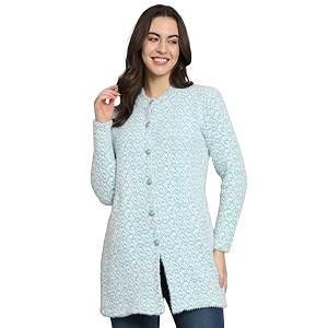 eWools Womens Winterwear Woolen Long Coat Sweater