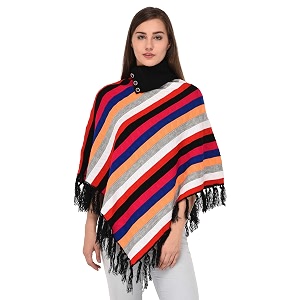 ewools women solid cape poncho coat