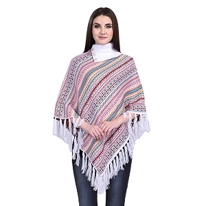 ewools women solid cape poncho coat
