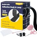 EWPJDK 30Ft x 1in Velcro Strips, Double Rolls Hook and Loop Adhesive