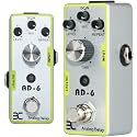 EX Analogy Delay Pedal, Mini Guitar Effect Pedal Delay, Warm Tape Echo Effect, 30–340ms Delay Time, True Bypass, Compact Portable Design, Silver