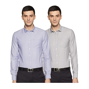 EX Mens Solid Regular Fit Formal ShirtColors