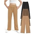 EXARUS 3 Pack Girls Wide Leg Pants Baggy/Tapered Loose Casual School