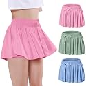 EXARUS Girls Butterfly Shorts Athletic Flowy Cheer Dance Skorts Teen