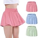 EXARUS Girls Butterfly Shorts Athletic Flowy Cheer Dance Skorts Teen