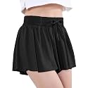 EXARUS Girls Butterfly Shorts Athletic Flowy Cheer Dance Skorts Teen