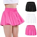 EXARUS Girls Butterfly Shorts Athletic Flowy Cheer Dance Skorts Teen