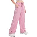 EXARUS Girls Parachute Pants Cargo Hip Hop Wide Leg Baggy Y2K Teen