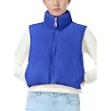 EXARUS Girls Puffer Vest Cropped Puffy Teen Water Resistant 6-14Y