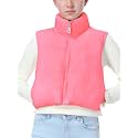 EXARUS Girls Puffer Vest Cropped Puffy Teen Water Resistant 6-14Y