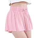 EXARUS Girls Shorts Butterfly Flowy Athletic Cheer