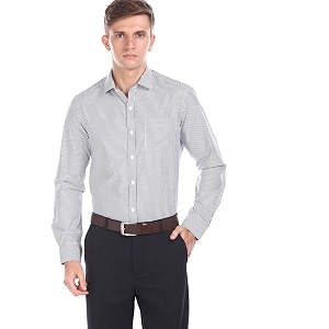 Excalibur Mens Solid Slim fit Formal Shirt