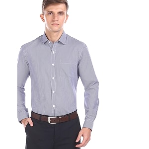 Excalibur Mens Solid Slim fit Formal Shirt