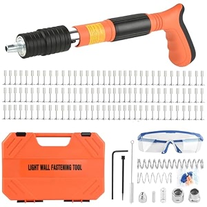 concrete nail gun kit with 110pcs 73mm nails 5 speed adjustable