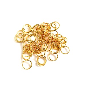 metal gold jump rings for jewellery making pack of 100 pcs gold 8mm