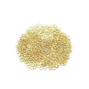 metal gold jump rings for jewellery making pack of 300 pcs 3mm round open ring