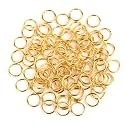 Metal Gold/Silver Jump Rings for Jewellery Making (Pack of 100 Pcs/200Pcs/300 Pcs) (Gold, 9mm)