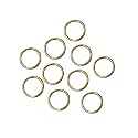 Metal Gold/Silver Jump Rings for Jewellery Making (Pack of 100 Pcs) (Gold, 12mm)