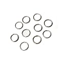 Metal Gold/Silver Jump Rings for Jewellery Making (Pack of 100 Pcs) (Silver, 10mm)