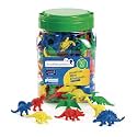 Excellerations Math Manipulatives Set of 128 Mini Dinosaur Counters 1-1/2 inches -2 inches, STEM Educational Toys for Mathematics, Preschool (Item # DNCT1)