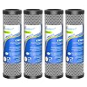 EXCELPURE 1 Micron 10" x 2.5" Whole House CTO Carbon Water Filter, 4PACK