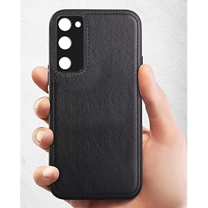excelsior back cover for samsung galaxy s20 fe  premium pu leather silicon  360 degree protection black