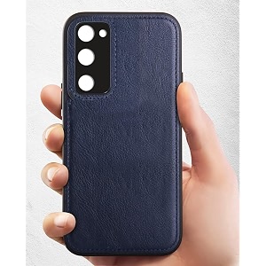 excelsior back cover for samsung galaxy s20 fe  premium pu leather silicon  360 degree protection blue