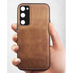 excelsior back cover for samsung galaxy s20 fe  premium pu leather silicon  360 degree protection brown