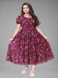 Excessive Women Floral Print Anarkali Kurta