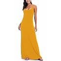 EXCHIC Women's Sexy Tank Top Maxi Long Dress Casual Sleeveless Summer Beach Dress