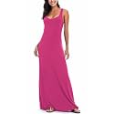EXCHIC Women's Sexy Tank Top Maxi Long Dress Casual Sleeveless Summer Beach Dress