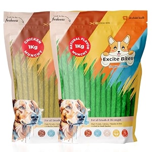 excite bites combo offer-chicken munchy sticks amp natural munchy sticks-dog chew sticks for all life stages1000 g pack of 2