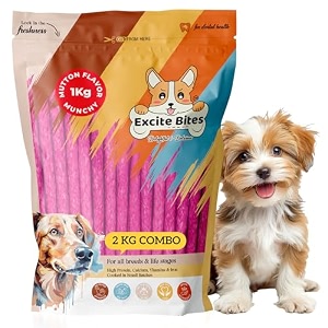 excite bites combo offer - mutton munchy sticks - dog chew sticks 1000 g pack of 2