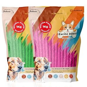 excite bites combo offer-mutton munchy sticks amp natural munchy sticks-dog chew sticks for all life stages1000 g pack of 2