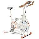 Exercise Bike Indoor Cycling Bike with Digital Display, Heart Rate Sensors, Phone Mount, 265 LBS Weight Capacity