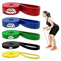 Pull up Assistance Bands Exercise Resistance Bands for Working Out Set of 5 for Women and Men, Physical Therapy, Arms Legs Workout, Stretching, Home Fitness (Pull-Up Bands)
