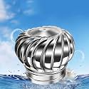 Exhaust Cap Roof Flue Vent, Turbines Ventilator, Wind Rotating Chimney Cowl, 304 Stainless Steel Attic Air Ven