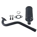 Exhaust Pipe With Muffler For Predator 79cc 98cc 3HP Coleman CT100U Mini bike FRP GMB100 Mini bike Black