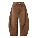 EXLURA Barrel Jeans Women Y2K Boyfriend Denim Pants Casual Baggy Jeans