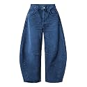 EXLURA Barrel Jeans Women Y2K Boyfriend Denim Pants Casual Baggy Jeans