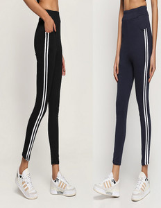 exolace women striped black dark blue track pants