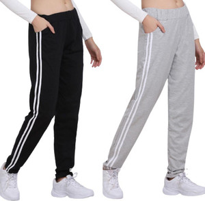 exolace women striped black grey track pants