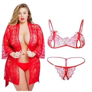 Exotic Bra Panty Set with Matching Shrug