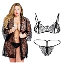 Exotic Bra Panty Set with Matching Shrug