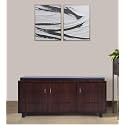 3 Door Engineered Wood Shoe Cabinet Brown