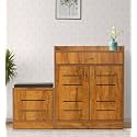 L-Sahpe Shoe Cabinet Made with Engineered Wood