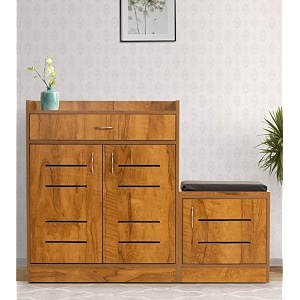 l shapeshoe rack cabinet with 2 doors 1 drawers and shoe storage