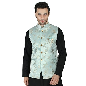 Exotic India Ethnic Wear Floral Brocade Nehru