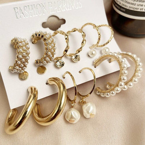 Exotique Combo 9 Pair Stunning Gold Plated