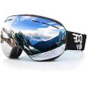 EXP VISION Snowboard Ski Goggles Men Women Youth, Anti Fog OTG Winter Snow Goggles Spherical Detachable Lens